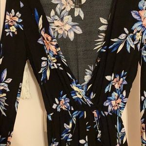 Long sleeve floral romper